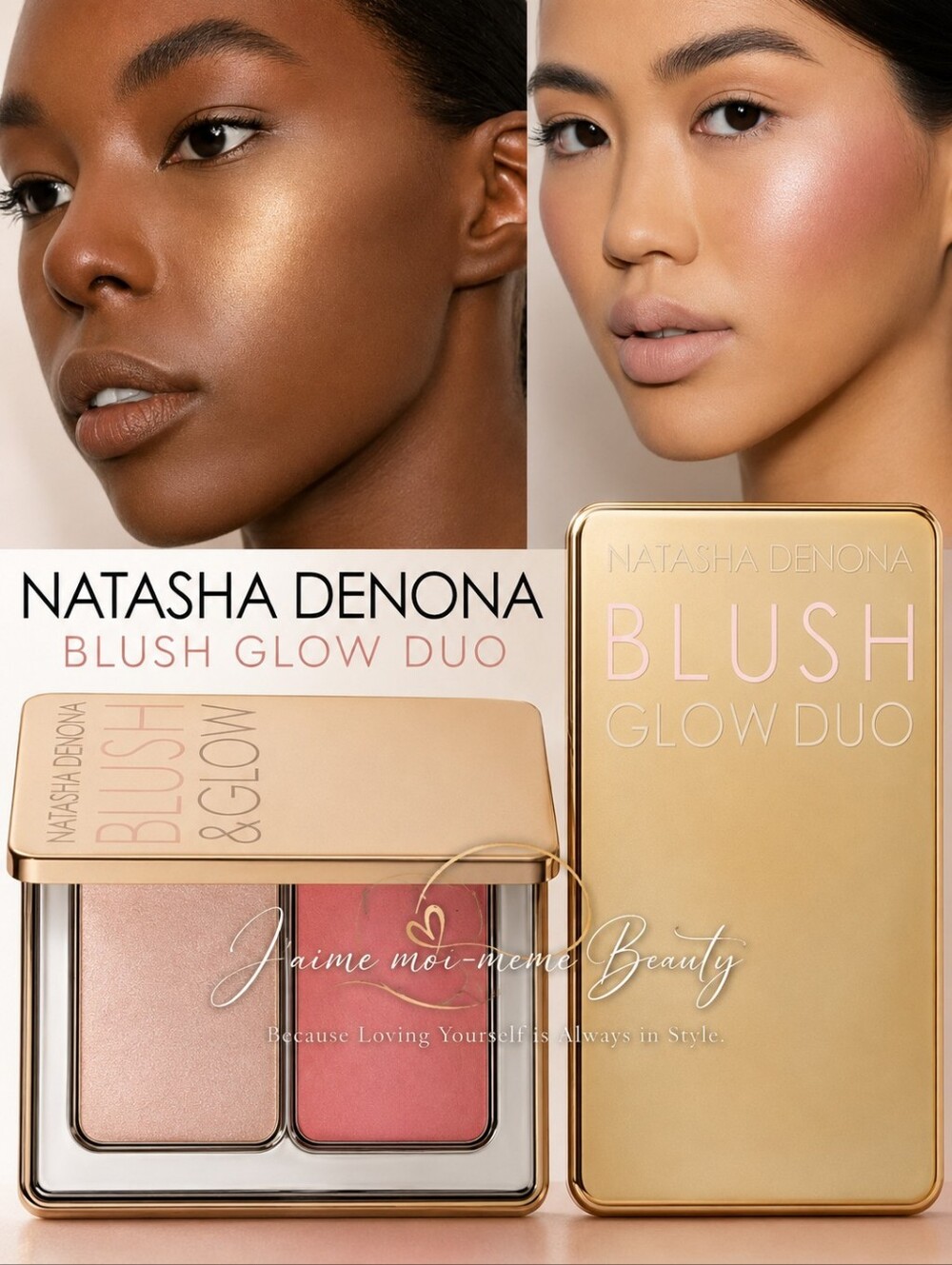 Natasha Denona Cream Blush & Highlighter - Baby Pink & Champagne